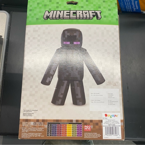 ENDERMAN Minecraft Inflatable Child Costume 5' 2" - Picture 5 of 8